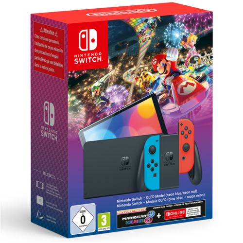 Consola Nintendo Switch OLED + Mario Kart 8 Deluxe + 3 Meses Online